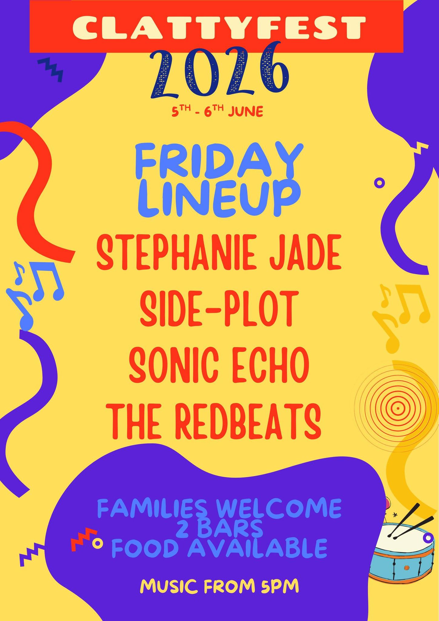 CLATTYFEST: Stephanie Jade + Side-Plot + Sonic Echo + The Redbeats
