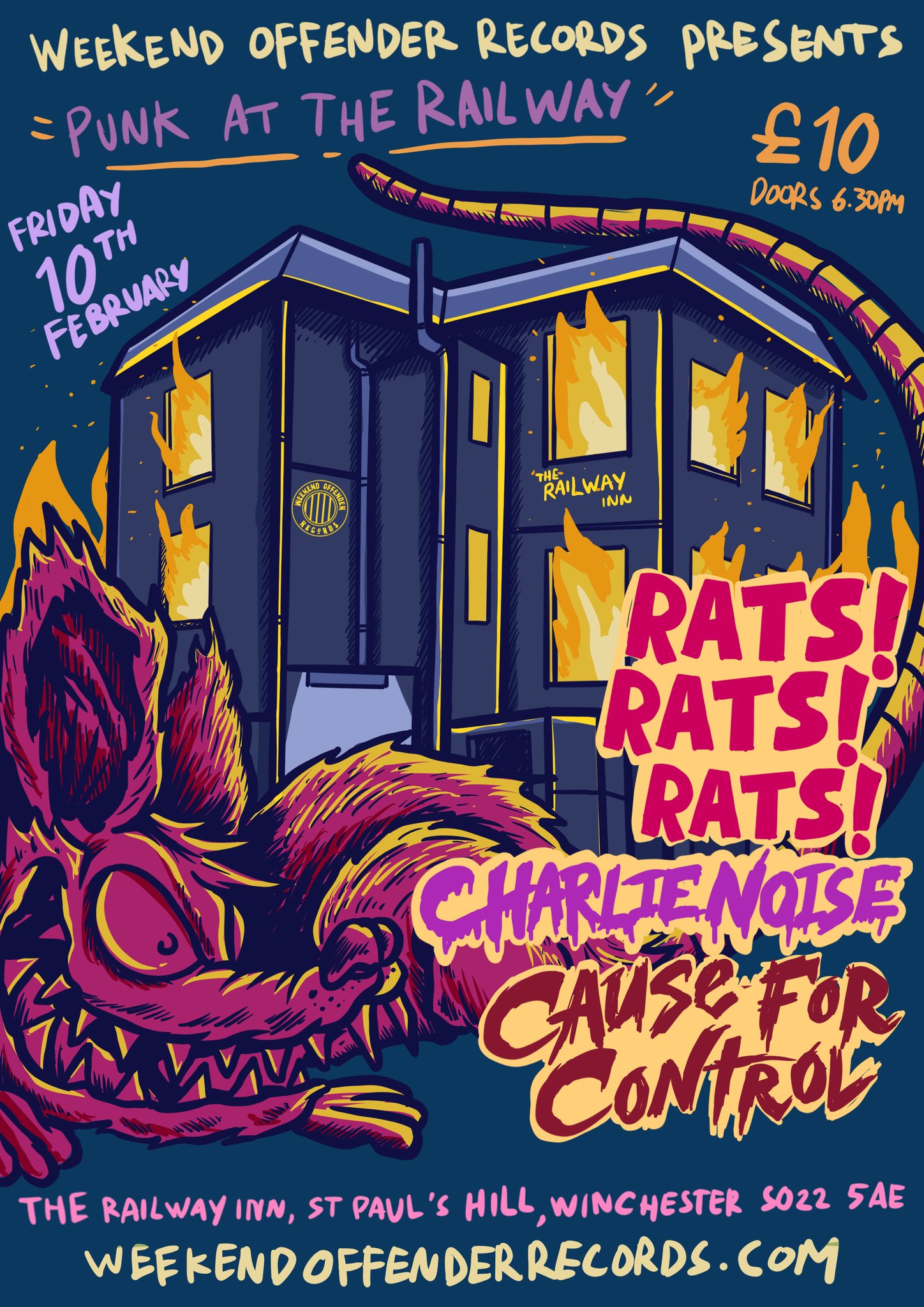 Punk at The Railway with CHARLIENOISE + Rats! Rats! Rats! + Cause For Control