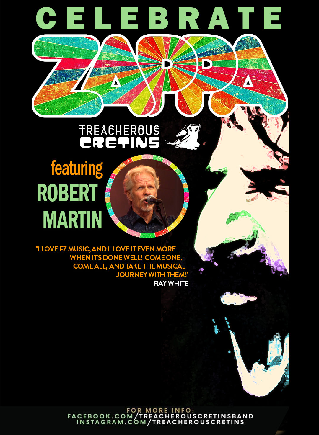 Celebrate Zappa: Treacherous Cretins ft. ‘Bobby’ Martin