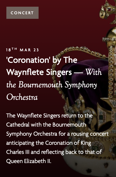 'Coronation' by The Waynflete Singers WITH THE BOURNEMOUTH SYMPHONY ORCHESTRA