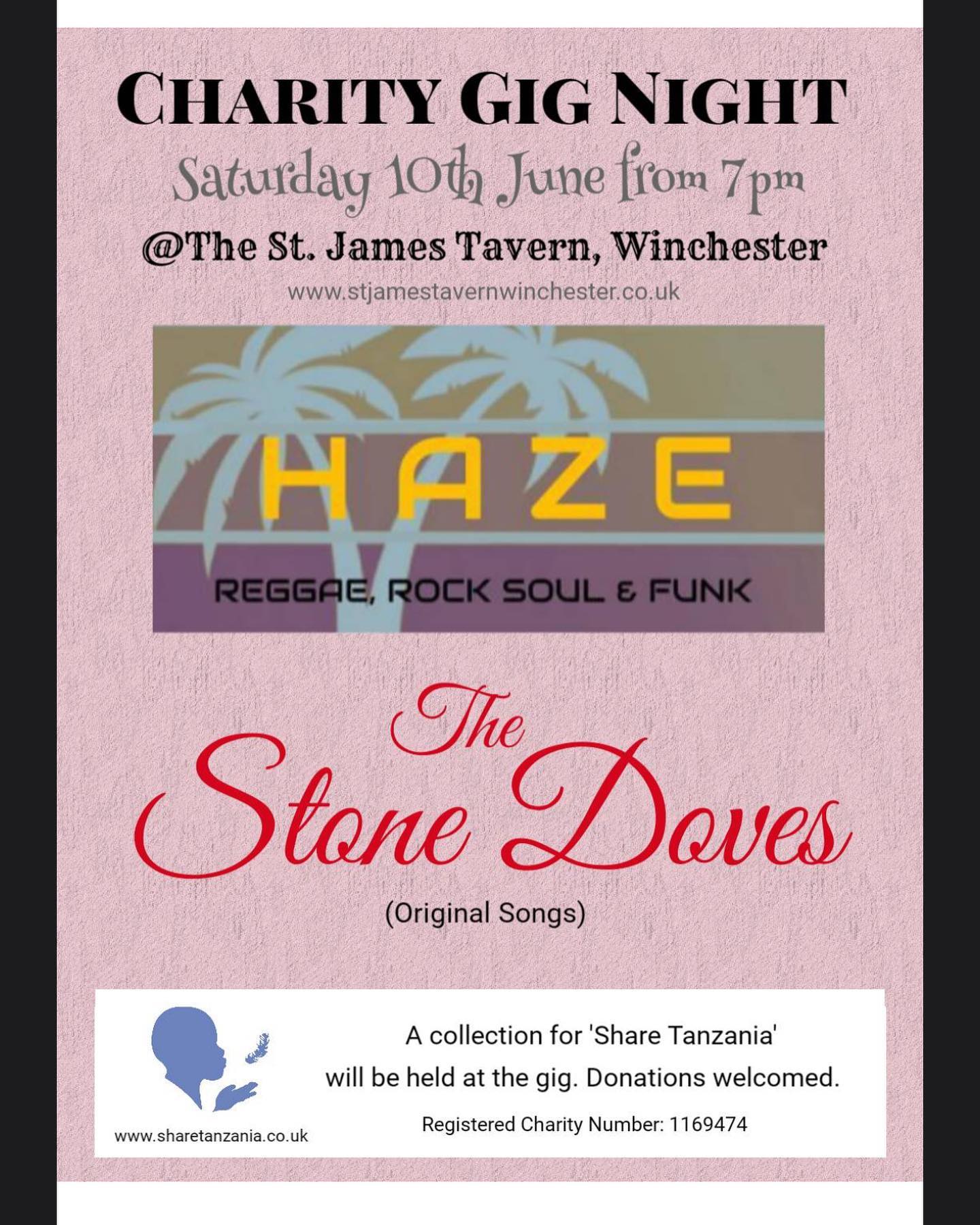 Charity music night: HAZE + The Stone Doves