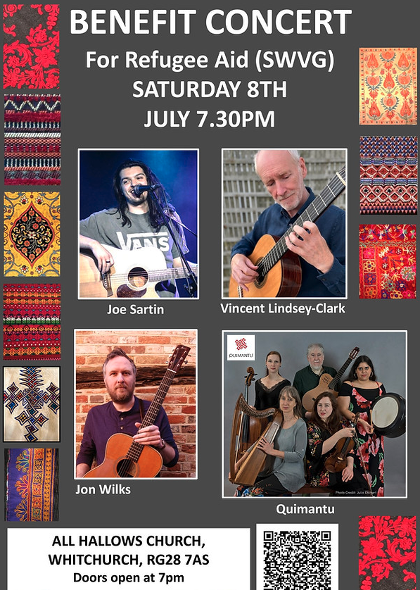 Benefit Concert for Refugee Aid (SWVG) - Joe Sartin + Vincent Lindsey-Clark + Jon Wilks + Quimantu