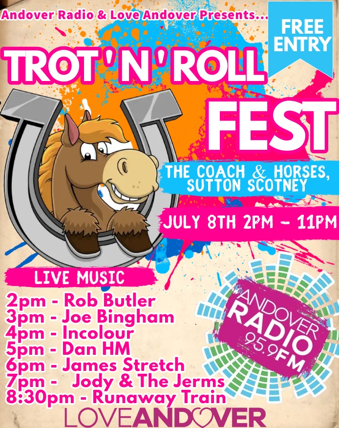 Trot 'N' Roll Fest: RUNAWAY TRAIN + Jody & The Germs + James Stretch + Dan HM + Incolour + Joe Bingham + Rob Butler
