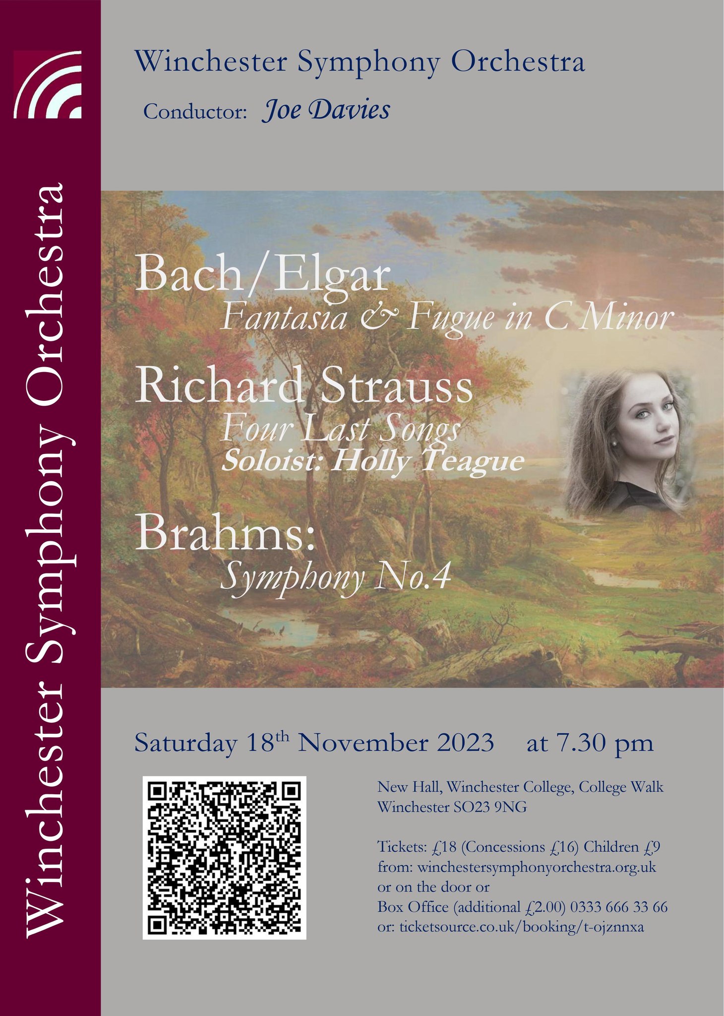 Winchester Symphony Orchestra Autumn Concert with Joe Davies and Holly Teague