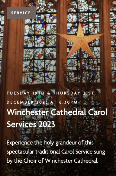 Winchester Cathedral Carol Services 2023