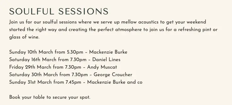 Soulful Sessions – with Mackenzie Burke and co
