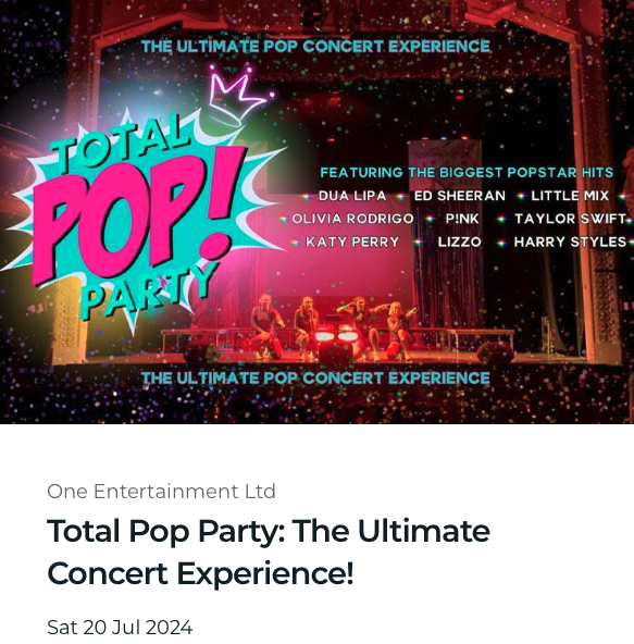Total Pop Party: The Ultimate Concert Experience!