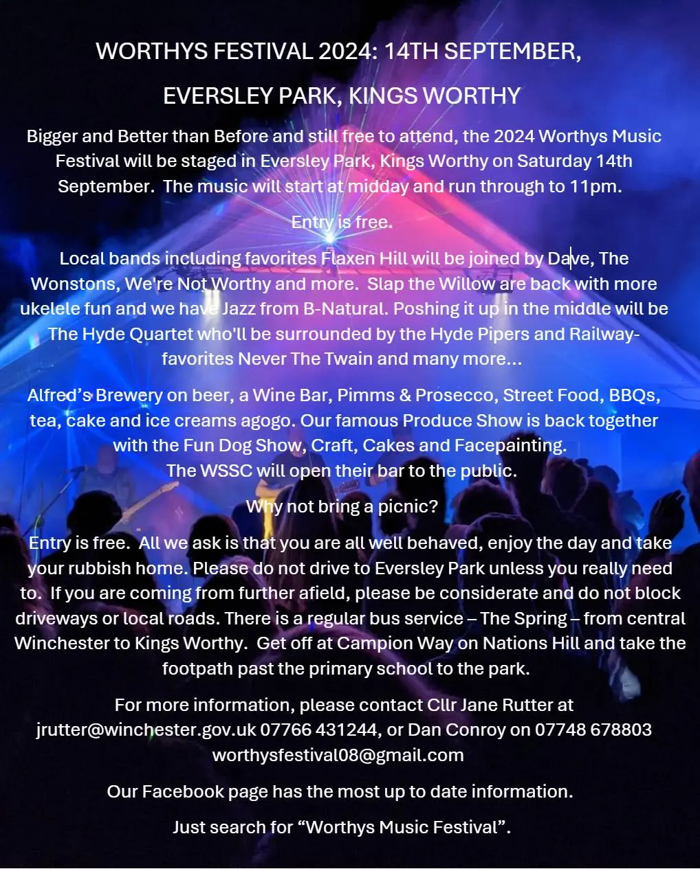 Worthys Music Festival 2024: Flaxen Hill + Dave + The Wonstons + We're Not Worthy + Slap the Willow + B-Natural + The Hyde Quartet + Hyde Pipers + Never The Twain