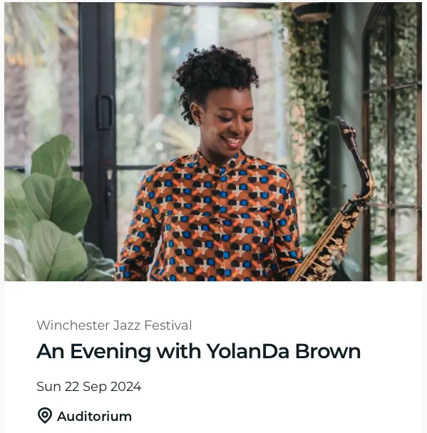Winchester Jazz Festival: An Evening with YolanDa Brown