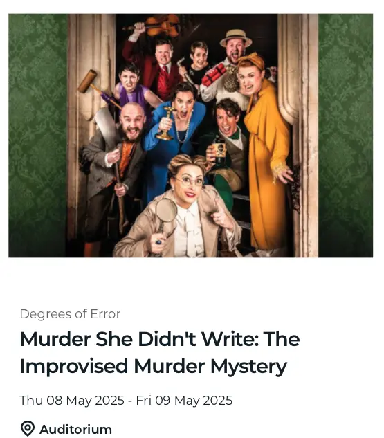 Murder She Didn't Write: The Improvised Murder Mystery