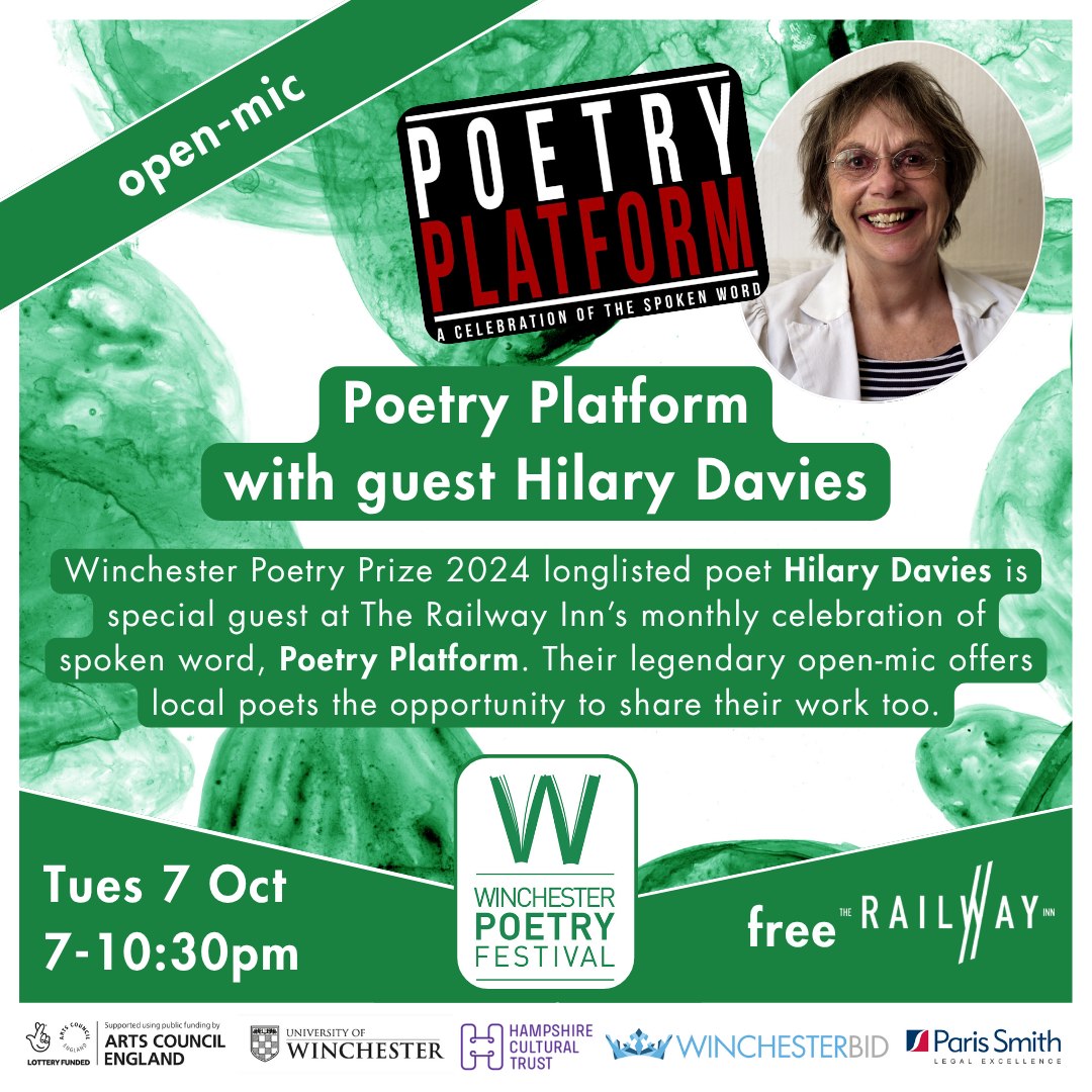 Poetry Platform as part of the Winchester Poetry Festival with guest Hilary Davies