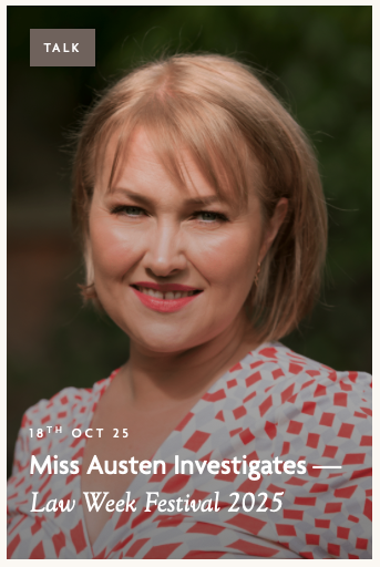Law Week Festival 2025: Miss Austen Investigates