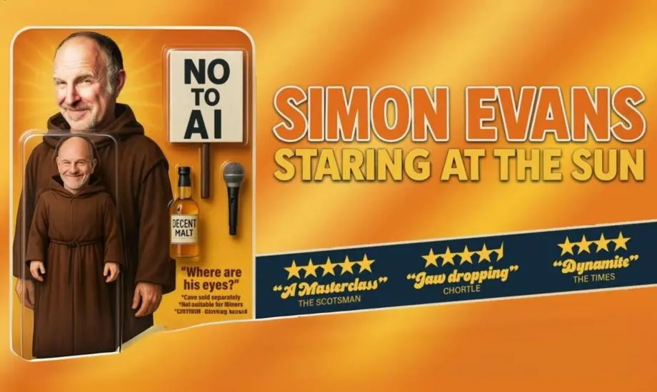 SIMON EVANS IS STARING AT THE SUN