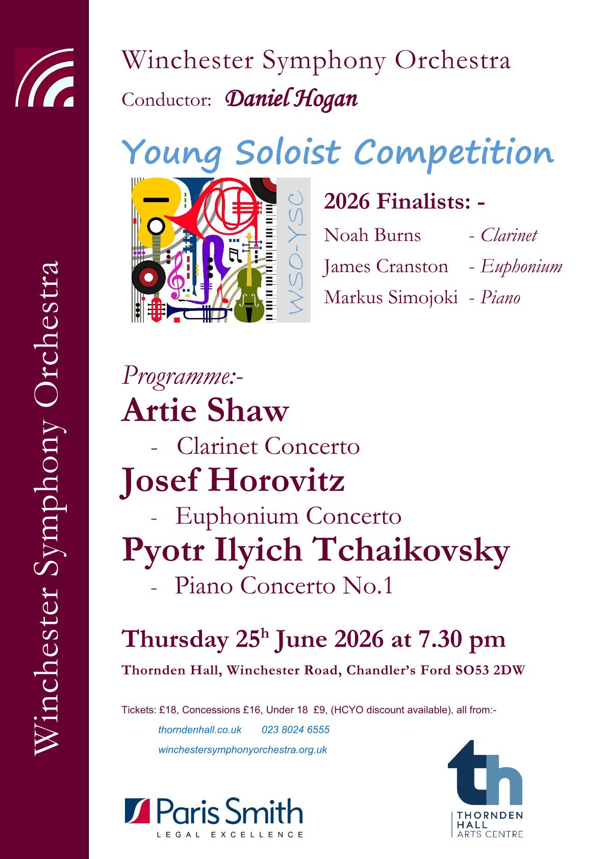 Winchester Symphony Orchestra Young Soloist Competition