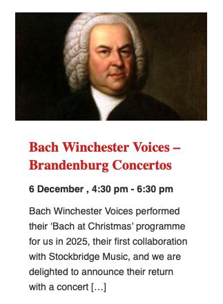 Bach Winchester Voices – Brandenburg Concertos