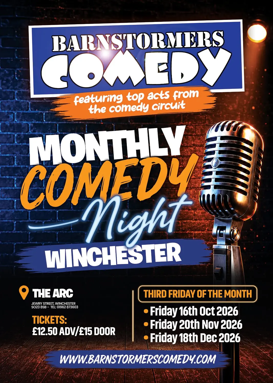 BARNSTORMERS COMEDY OCT 2026, MATT GREEN, LOUISE LEIGH & KEVIN PRECIOUS