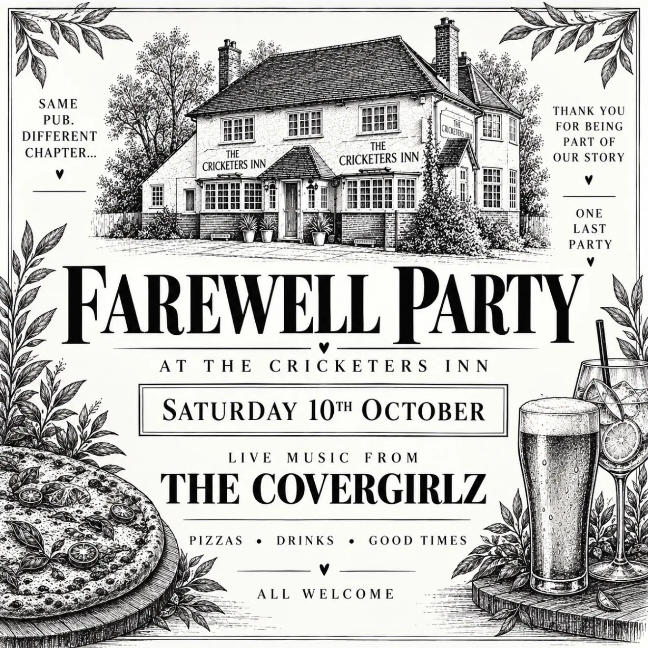 The Cricketers Farewell Party with COVERGIRLZ