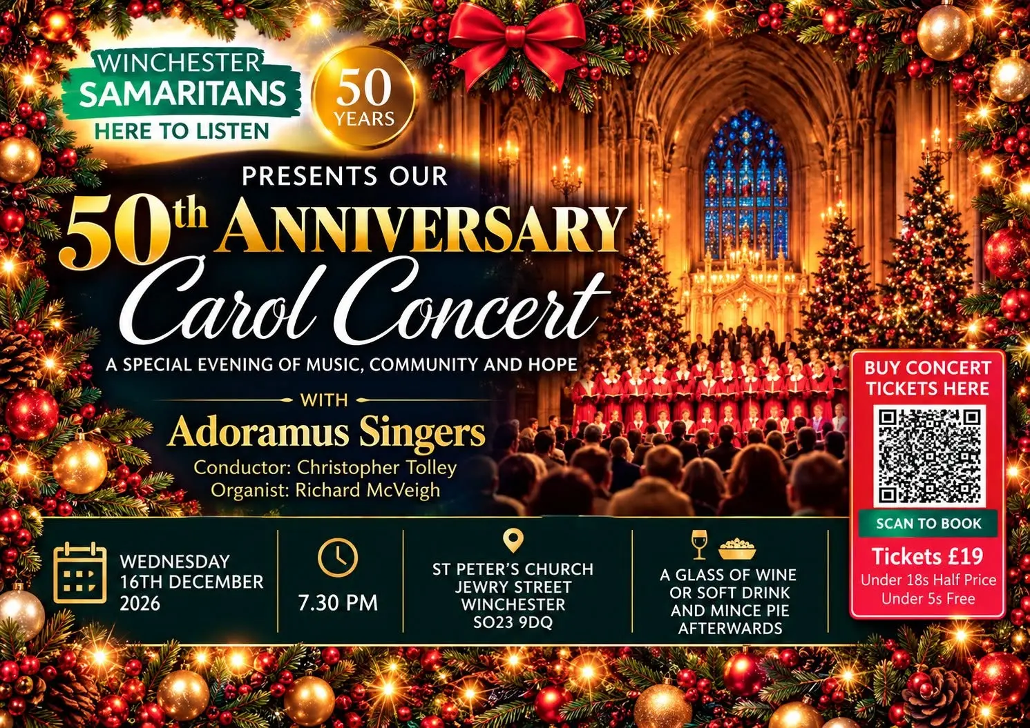 Winchester Samaritans 50th Anniversary Christmas Carol Concert