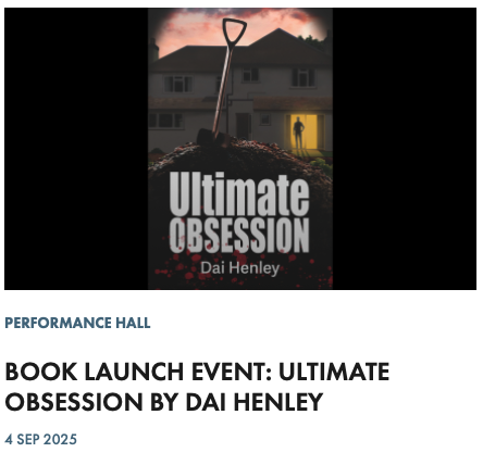 BOOK LAUNCH EVENT: ULTIMATE OBSESSION BY DAI HENLEY