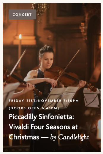 Piccadilly Sinfonietta: Vivaldi Four Seasons at Christmas
