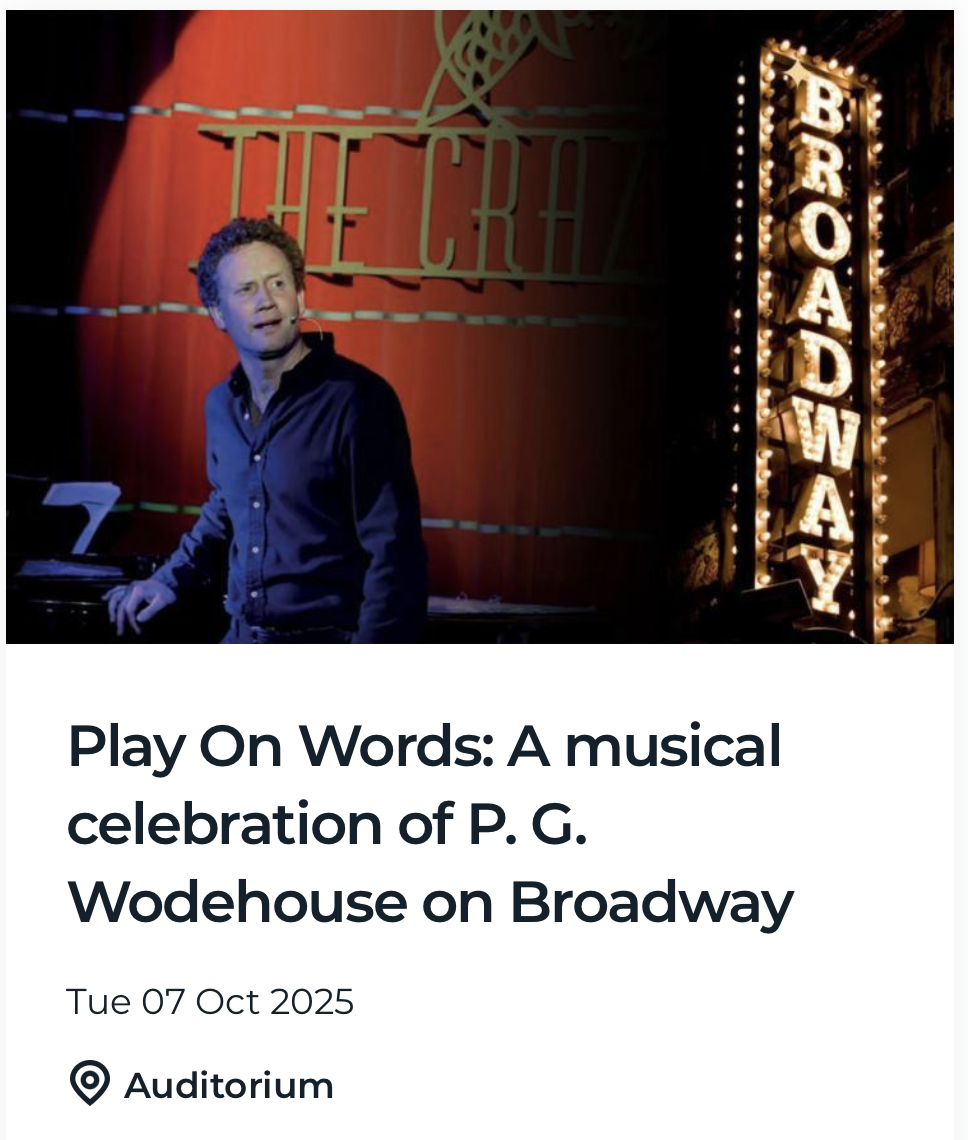 Play On Words: A musical celebration of P. G. Wodehouse on Broadway