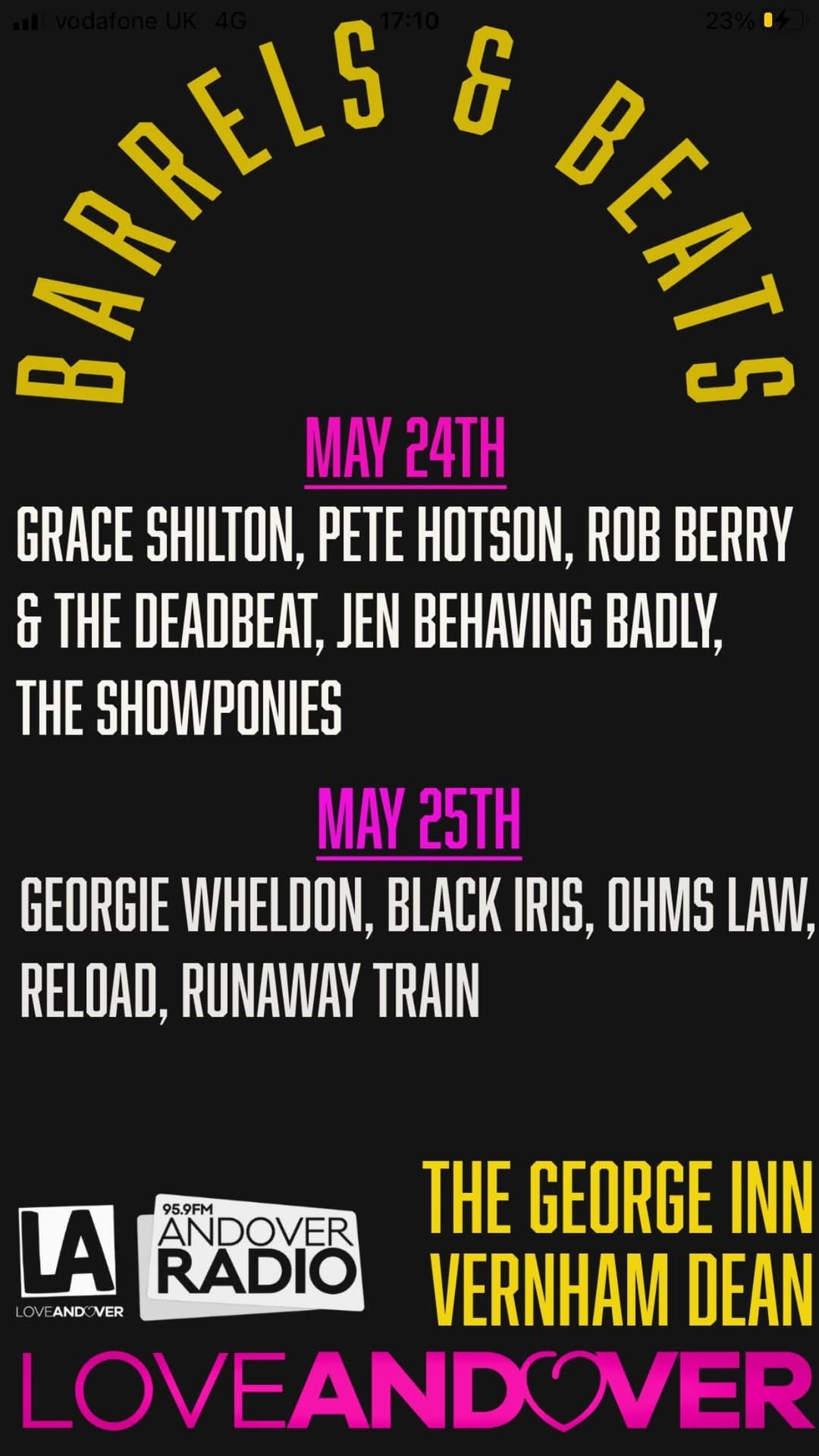 Barrels & Beats: The ShowPonies + Jen Behaving Badly + Rob Berry & The Deadbeat + Pete Hotson + Grace Shilton