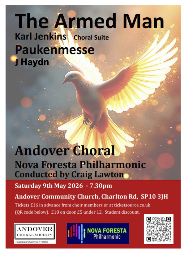 Live music concert by Andover Choral Society with Nova Foresta Philharmonic Orchestra