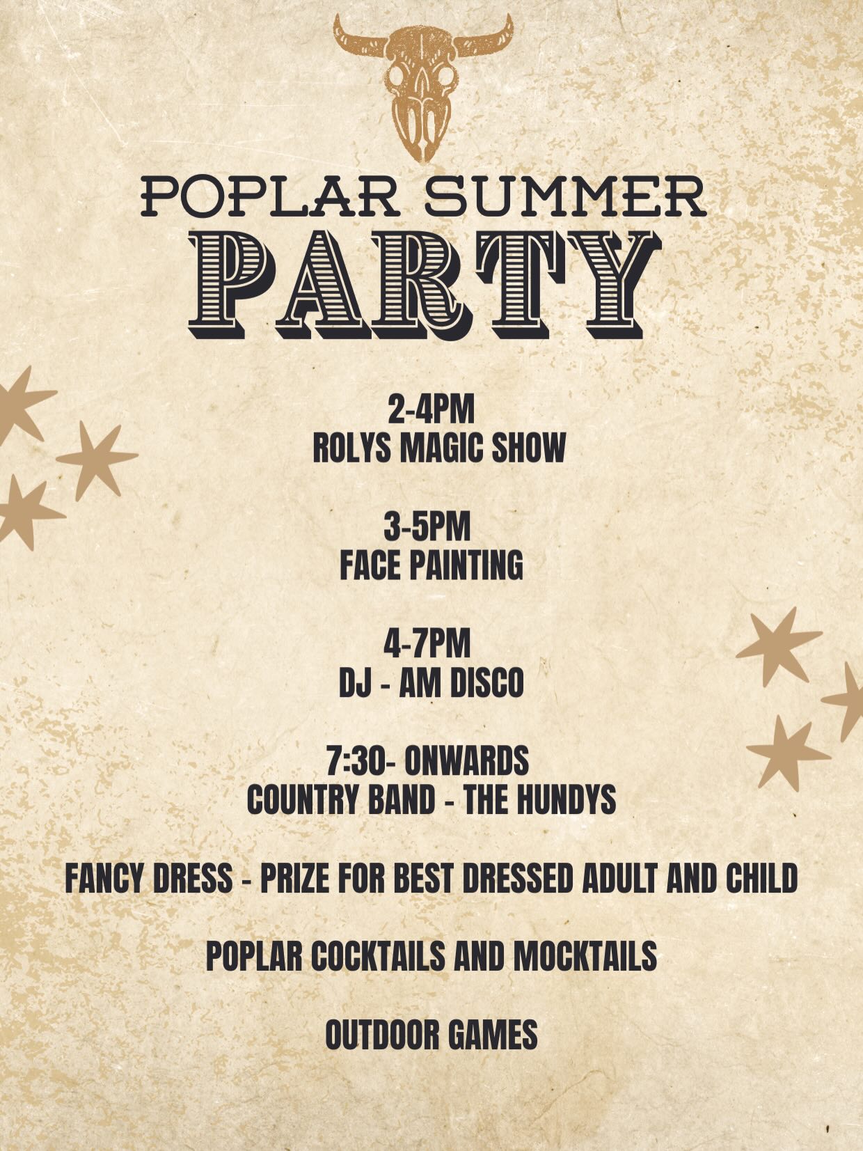 Poplar Summer Party with THE HUNDYS